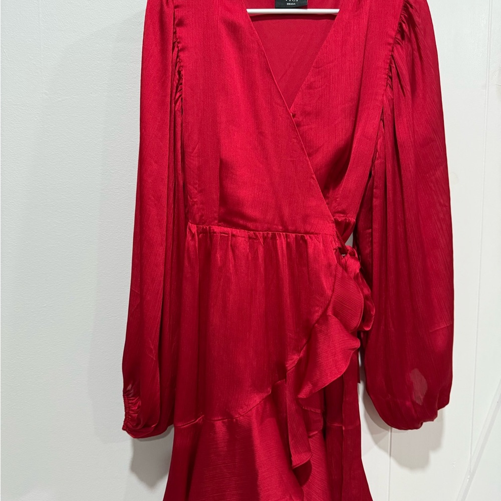 Vici Vibrant Red Long Sleeve Dress